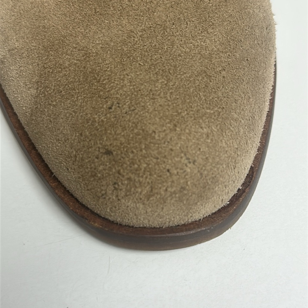 NWT Lucky Brand Women Wadier Wedge Tan Taupe Suede Ankle Boots Booties Size 9.5 - Picture 10 of 12